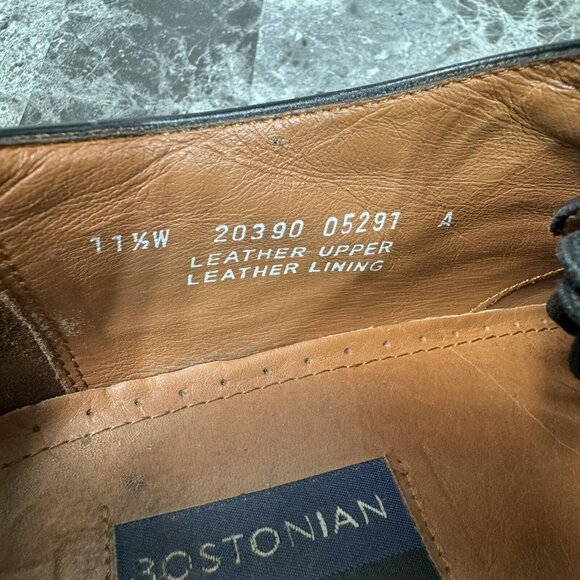 Bostonian Classics Oxfords Dress Shoes Mens Size 11.5 W Wide Black Leather - Picture 8 of 13